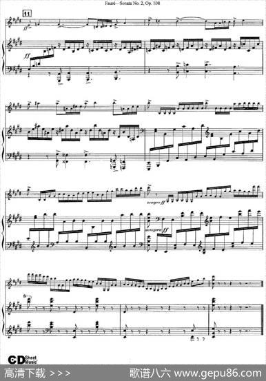 ViolinSonataNo.2Op.108（小提琴+钢琴伴奏）