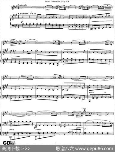 ViolinSonataNo.2Op.108（小提琴+钢琴伴奏）