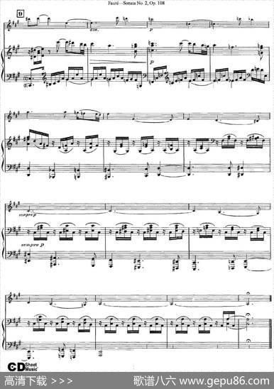 ViolinSonataNo.2Op.108（小提琴+钢琴伴奏）