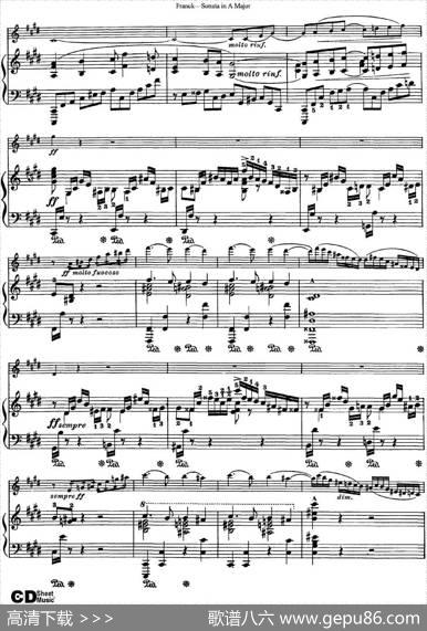 FranckSonatainAMajor（小提琴+钢琴伴奏）