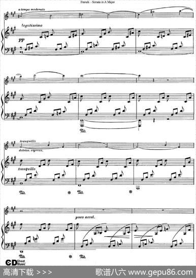 FranckSonatainAMajor（小提琴+钢琴伴奏）