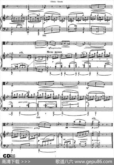 GlixnkaSonata（小提琴+钢琴伴奏）