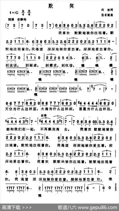 默契（向彤词张卓娅曲） - 向彤|张卓娅