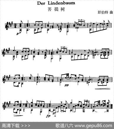 西班牙吉他独奏曲：菩提树|舒伯特
