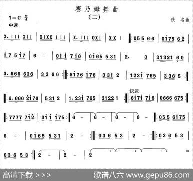 中国民族民间舞曲选（十)维吾尔族舞蹈：赛乃姆舞）