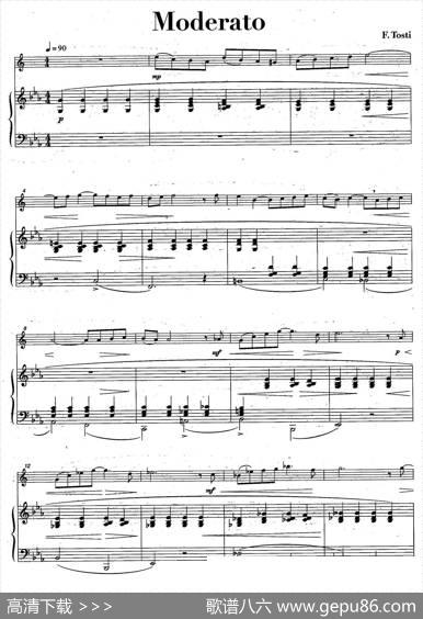 Moderato（中音萨克所+钢琴伴奏、版本一）|F·Tosti