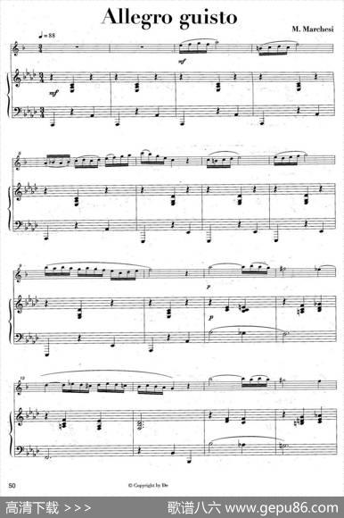 Allegroguisto（中音萨克所+钢琴伴奏）|M·Marchesi