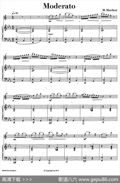 Moderato（中音萨克所+钢琴伴奏、版本二）|M·Marchesi