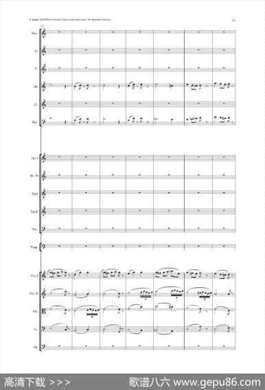 《来自皇室的舞蹈》管弦乐套曲：2.MINUET（小步舞曲）（总谱）|尤金·马加利夫