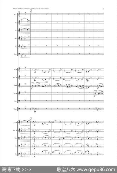 《来自皇室的舞蹈》管弦乐套曲：2.MINUET（小步舞曲）（总谱）|尤金·马加利夫