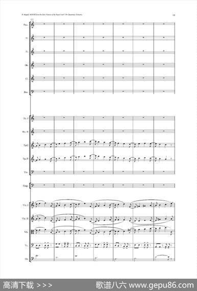 《来自皇室的舞蹈》管弦乐套曲：2.MINUET（小步舞曲）（总谱）|尤金·马加利夫