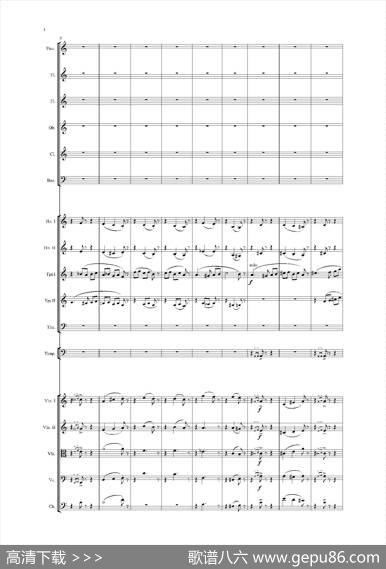 《来自皇室的舞蹈》管弦乐套曲：2.MINUET（小步舞曲）（总谱）|尤金·马加利夫