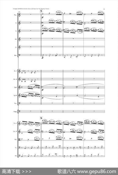 《来自皇室的舞蹈》管弦乐套曲：2.MINUET（小步舞曲）（总谱）|尤金·马加利夫