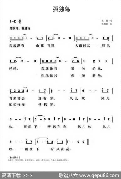孤独鸟 - 韦伟|伟慧玲
