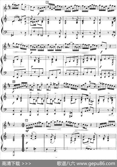 奏鸣曲第六首（小号+钢琴伴奏）|亨德尔