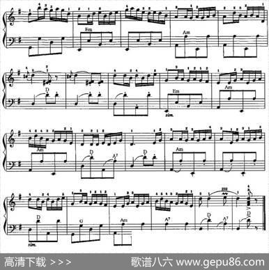 中国民歌手风琴曲集：37、打黄羊调