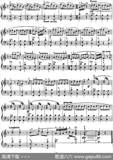 中国民歌手风琴曲集：61、夜深沉