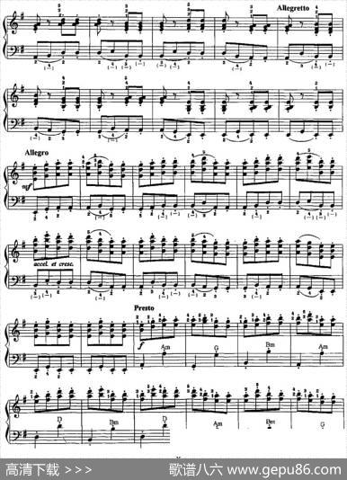 中国民歌手风琴曲集：62、夕阳箫鼓
