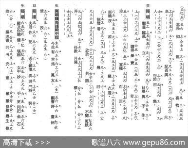 [粤曲]古渡离愁（工尺谱）