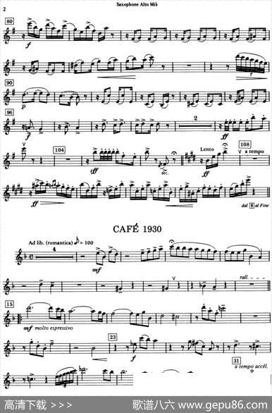 HISTOIREDUTANGO（四重奏中音分谱）|皮耶佐拉