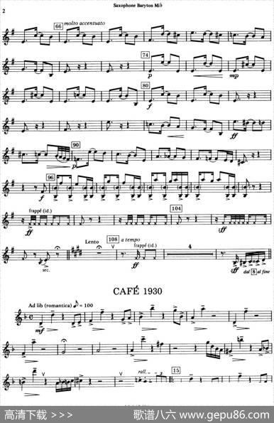 HISTOIREDUTANGO（四重奏上低音分谱）|皮耶佐拉
