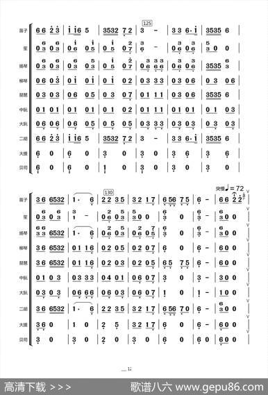 众手浇开幸福花（民乐合奏总谱）