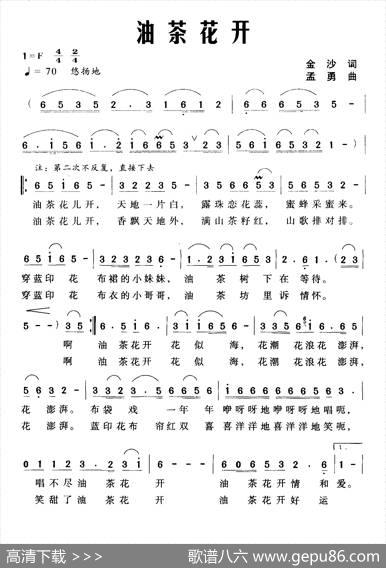 油茶花开（金沙词孟勇曲） - 金沙|孟勇