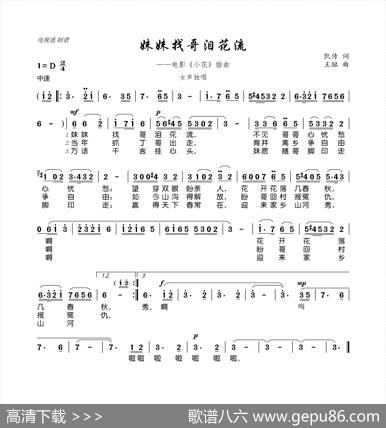 妹妹找哥泪花流（电影《小花》插曲） - 凯传|王酩