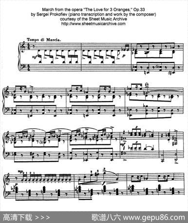 MarchefromTheLovefor3OrangesOp.33（《三个桔子的爱情》进行曲）|普罗科菲耶夫（Prokofiev）