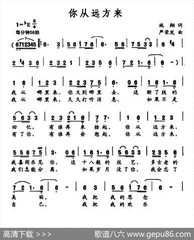 你从远方来 - 施翔|严荣发