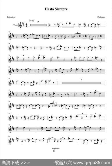 Hastasiempre（又名：CheGuevara（切·格瓦拉））（次中音萨克斯）