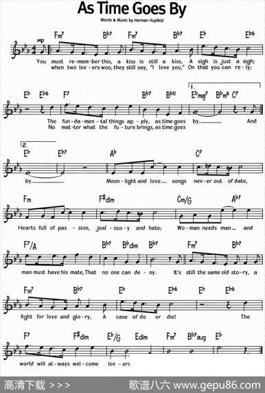 蓝调音乐：AsTimeGoesBy