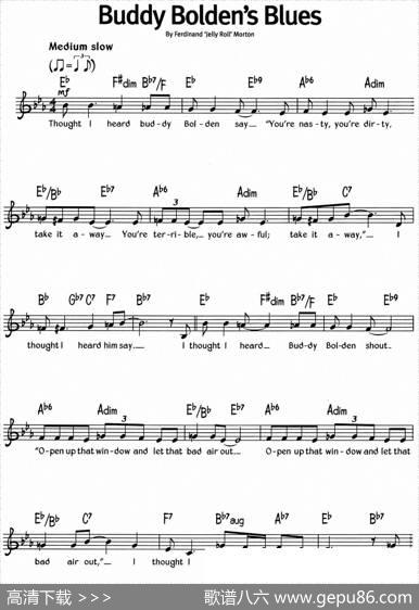 蓝调音乐：BuddyBolden'sBlues