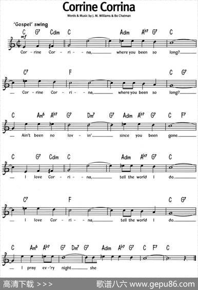 蓝调音乐：CorrineCorrina