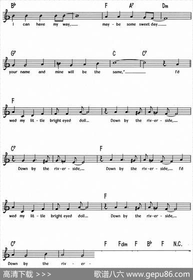 蓝调音乐：DownByTheRiverside