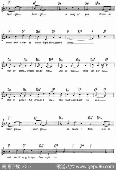 蓝调音乐：GeorgiaOnMyMind