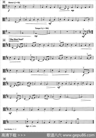 CAROLMEDLEY（中提琴谱）