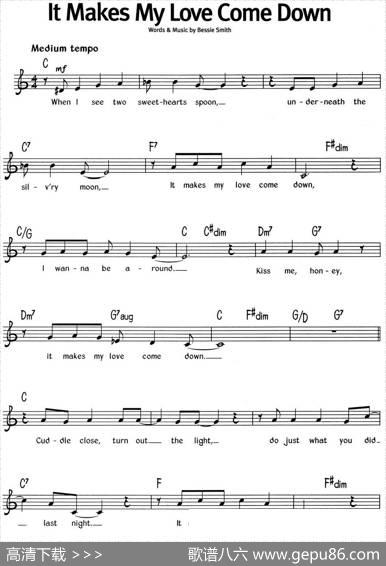 蓝调音乐：ItMakesMyLoveComeDown