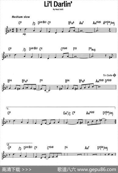 蓝调音乐：Li'lDarlin'