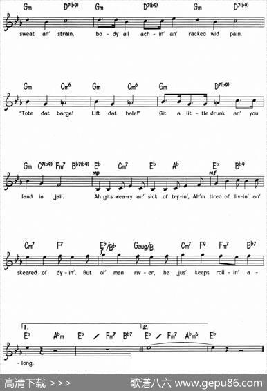 蓝调音乐：Ol'ManRiver