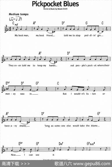 蓝调音乐：PickpocketBlues