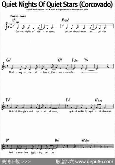 蓝调音乐：QuietNightsOfQuietStars（Corcovado）