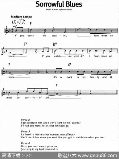 蓝调音乐：SorrowfulBlues