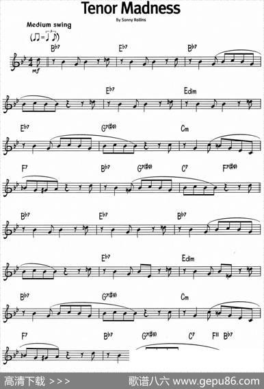 蓝调音乐：TenorMadness