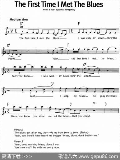 蓝调音乐：TheFirstTimeIMetTheBlues