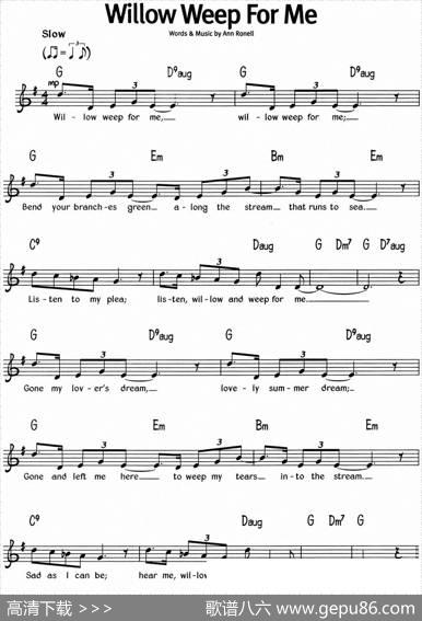 蓝调音乐：WillowWeepForMe