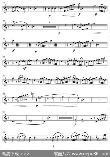 降E大调协奏曲（第一乐章[小号谱]）