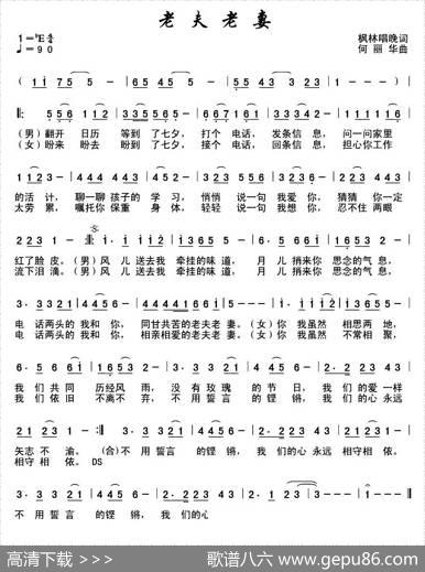 老夫老妻（枫林唱晚词何丽华曲） - 枫林唱晚|何丽华