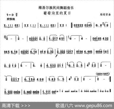中国民族民间舞曲选（十)维吾尔族舞蹈：葡萄沟里的夏）|杨绍宗