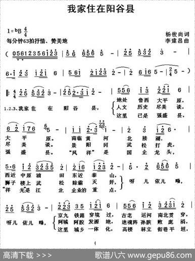 我的家住在阳谷县（又名：我家住在阳谷县） - 杨俊尚|李建昌